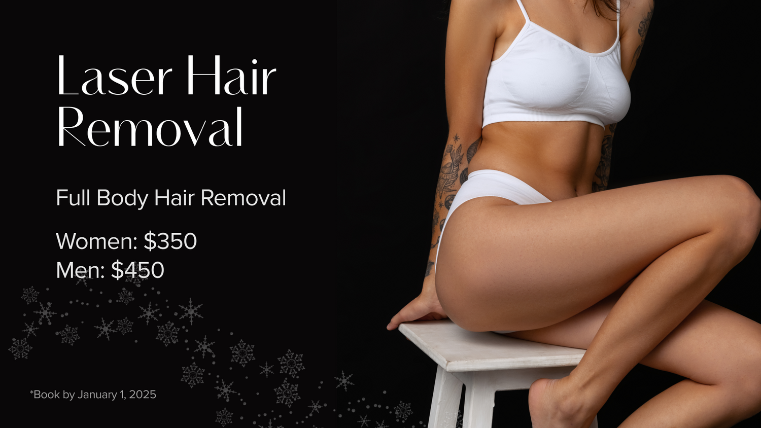 Laser hair removal pricing for men and women